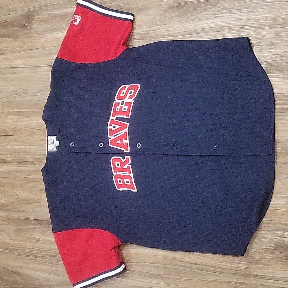 Vtg 90s Atlanta Braves Greg Maddux #31 Genuine Merchandise Stitched Starter Jers - Picture 2 of 8